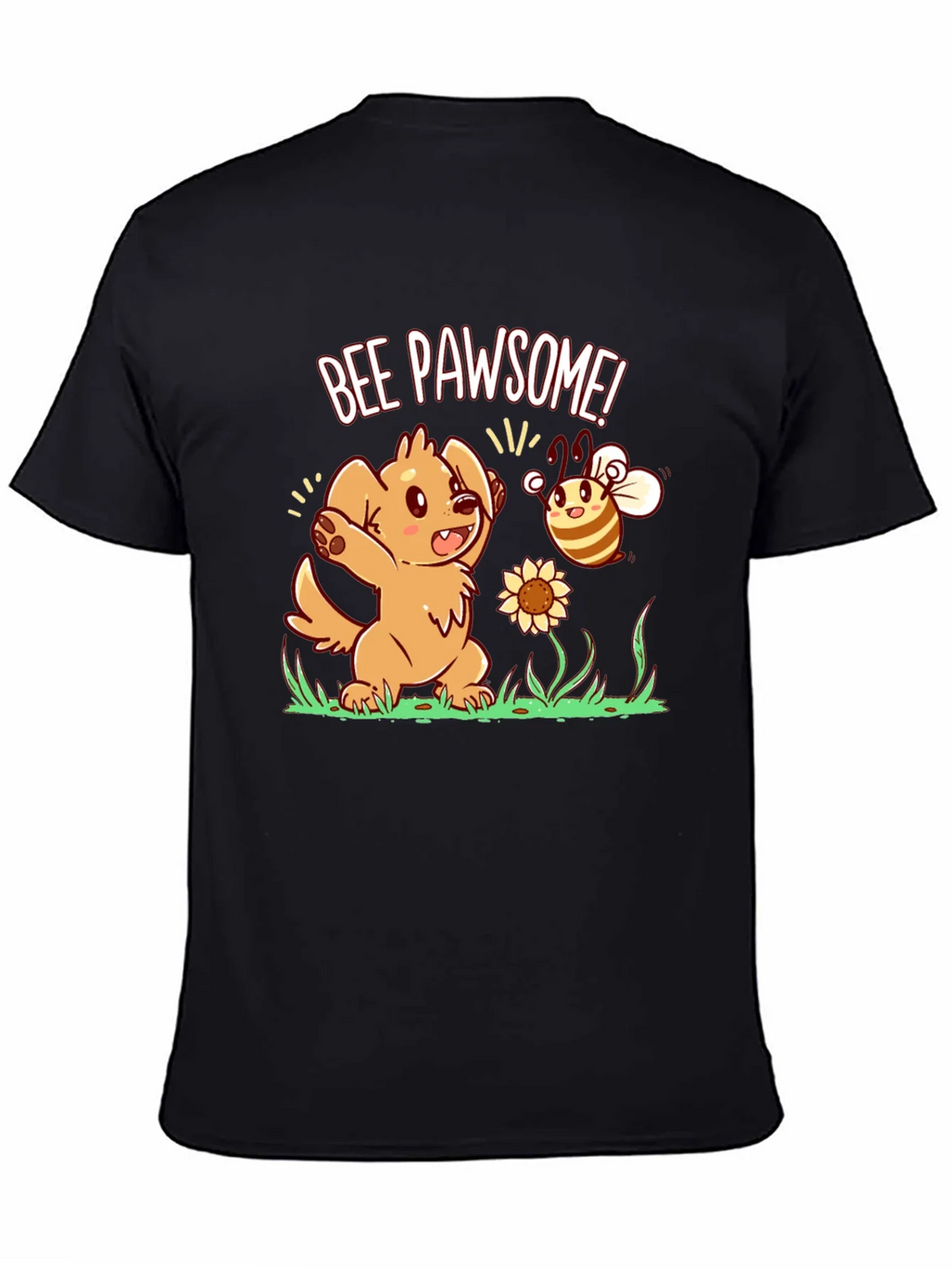 Bee Pawsome Dog T-Shirt - Cute Cartoon Style product image 4