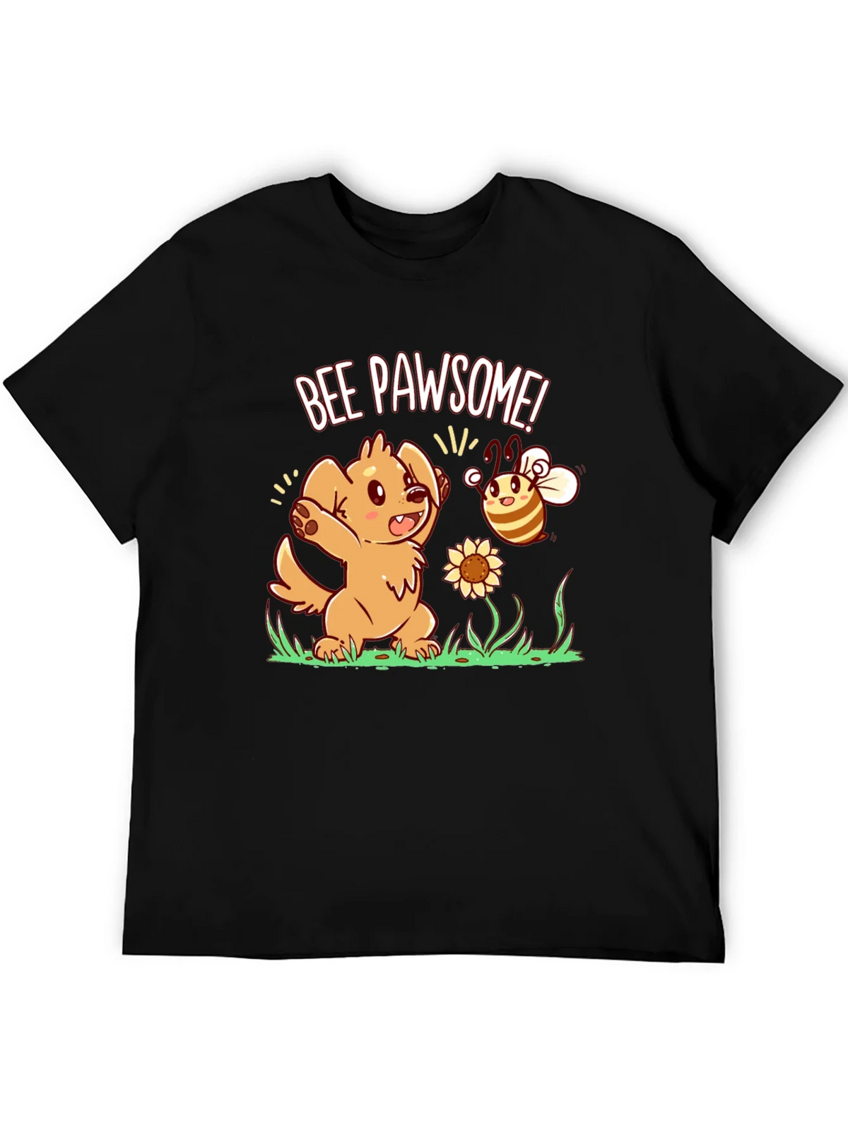 Bee Pawsome Dog T-Shirt - Cute Cartoon Style product image 5