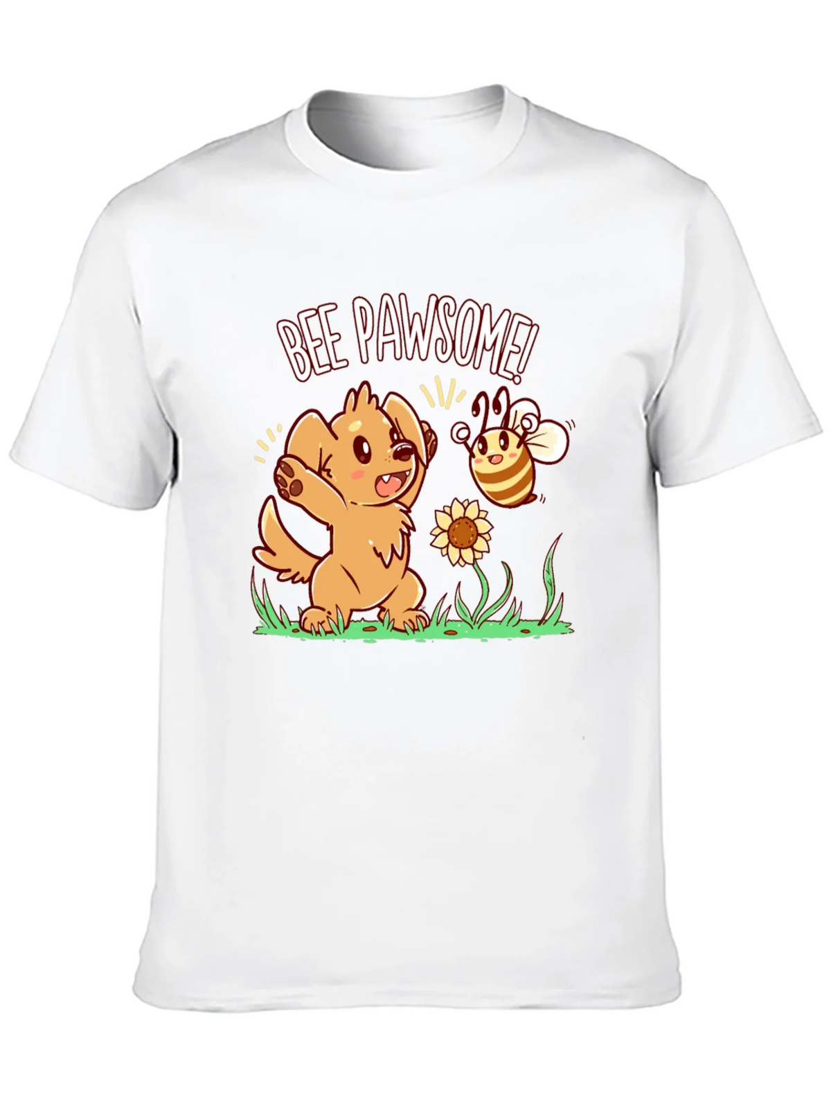 Bee Pawsome Dog T-Shirt - Cute Cartoon Style product image 9