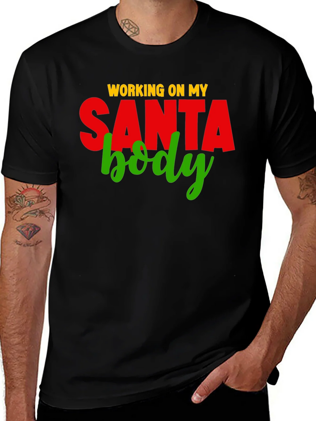Working on My Santa Body T-Shirt product image 1