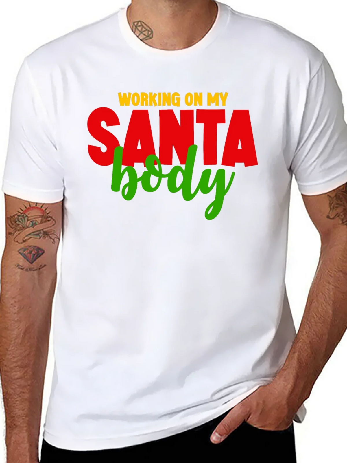 Working on My Santa Body T-Shirt product image 7