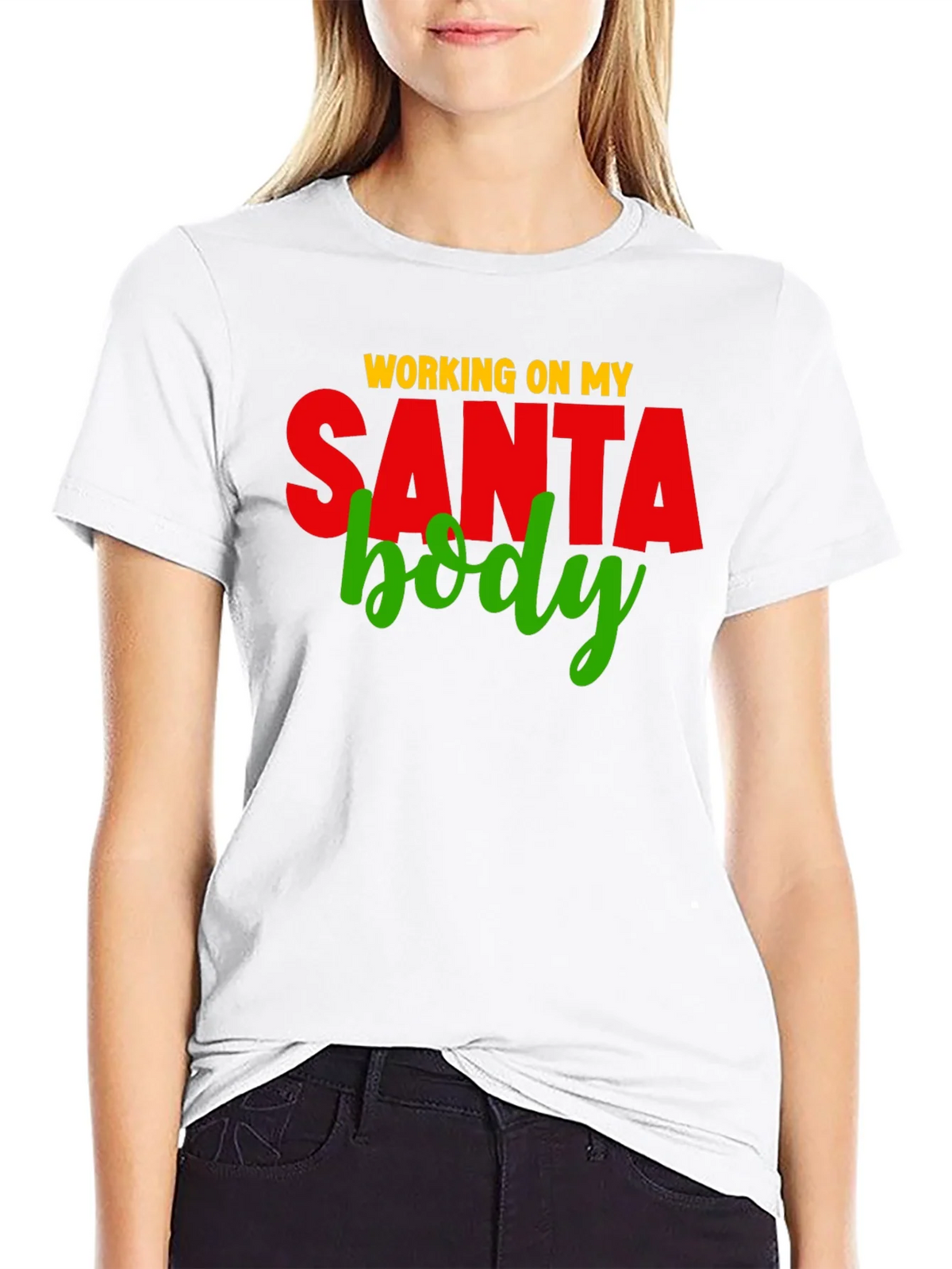 Working on My Santa Body T-Shirt product image 8