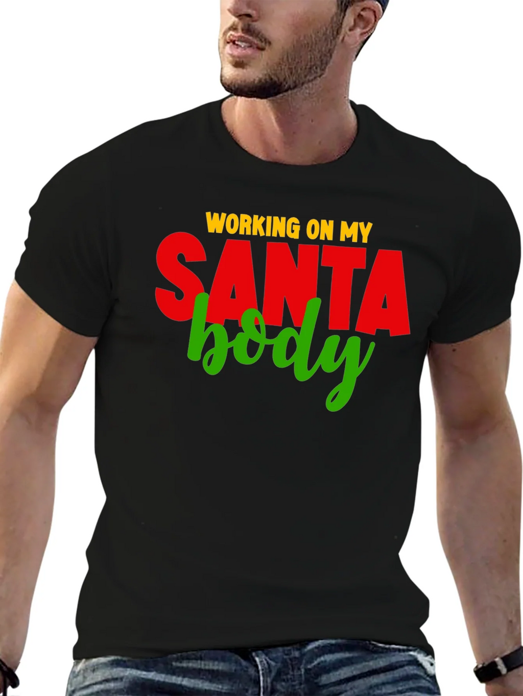 Working on My Santa Body T-Shirt product image 6