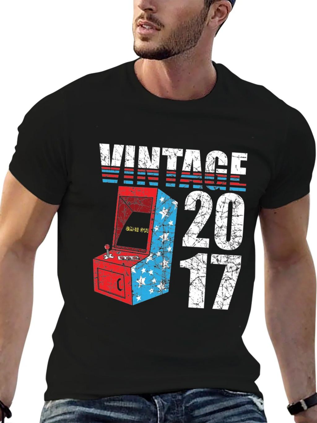 Vintage 2017 Arcade Game T-Shirt product image 6