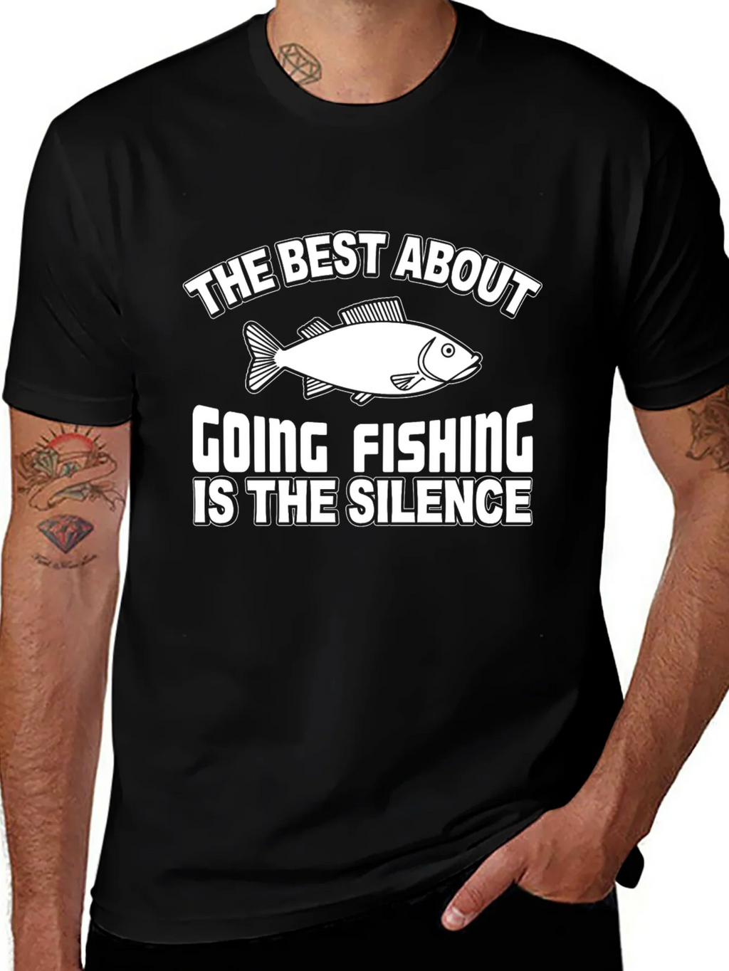 Fishing Silence Graphic Tee - Humor T-Shirt product image 1