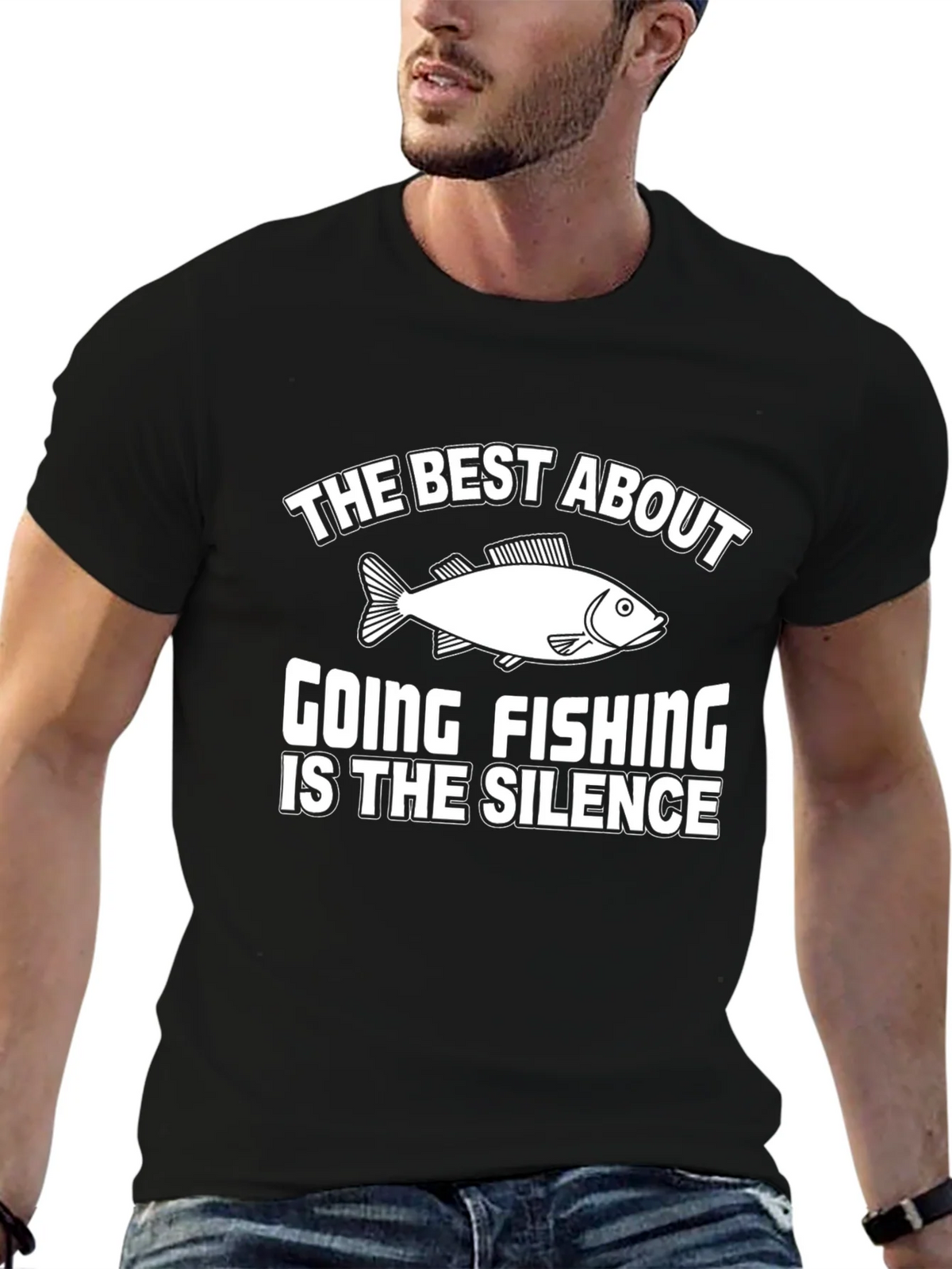 Fishing Silence Graphic Tee - Humor T-Shirt product image 6