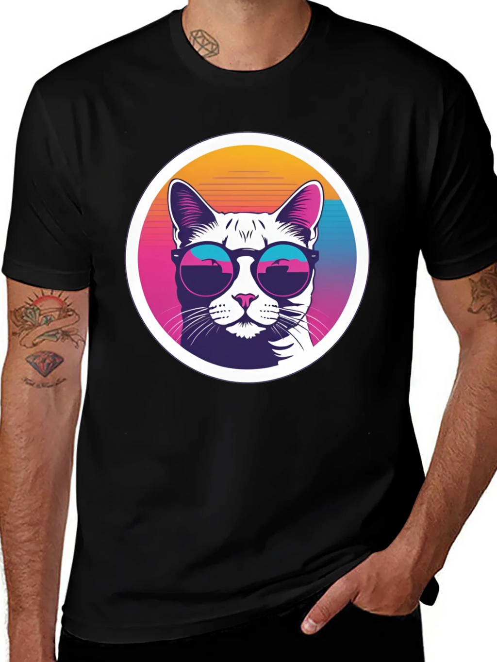 Cool Cat Tee - Retro Sunglasses Graphic T-Shirt product image 1