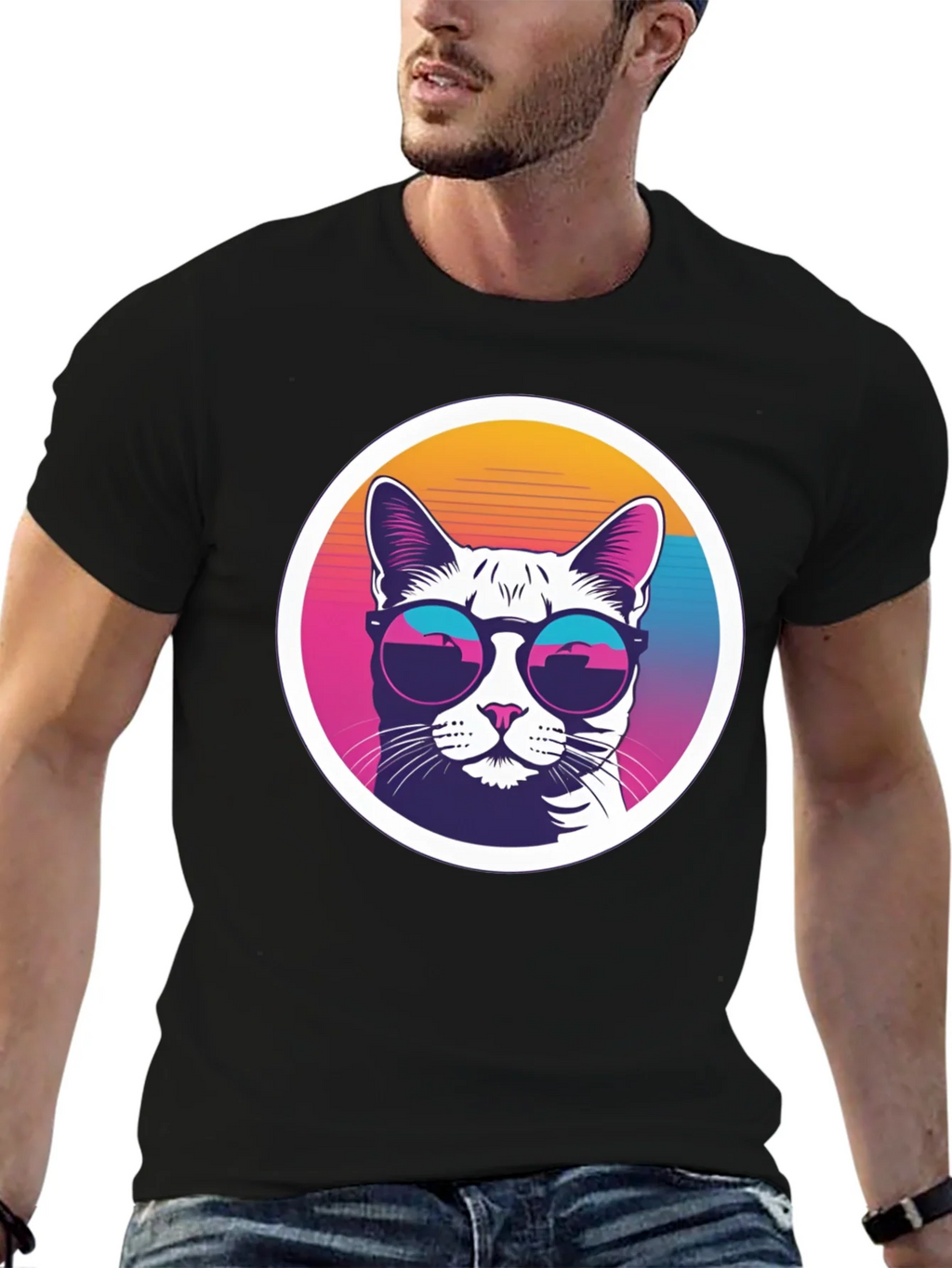 Cool Cat Tee - Retro Sunglasses Graphic T-Shirt product image 6