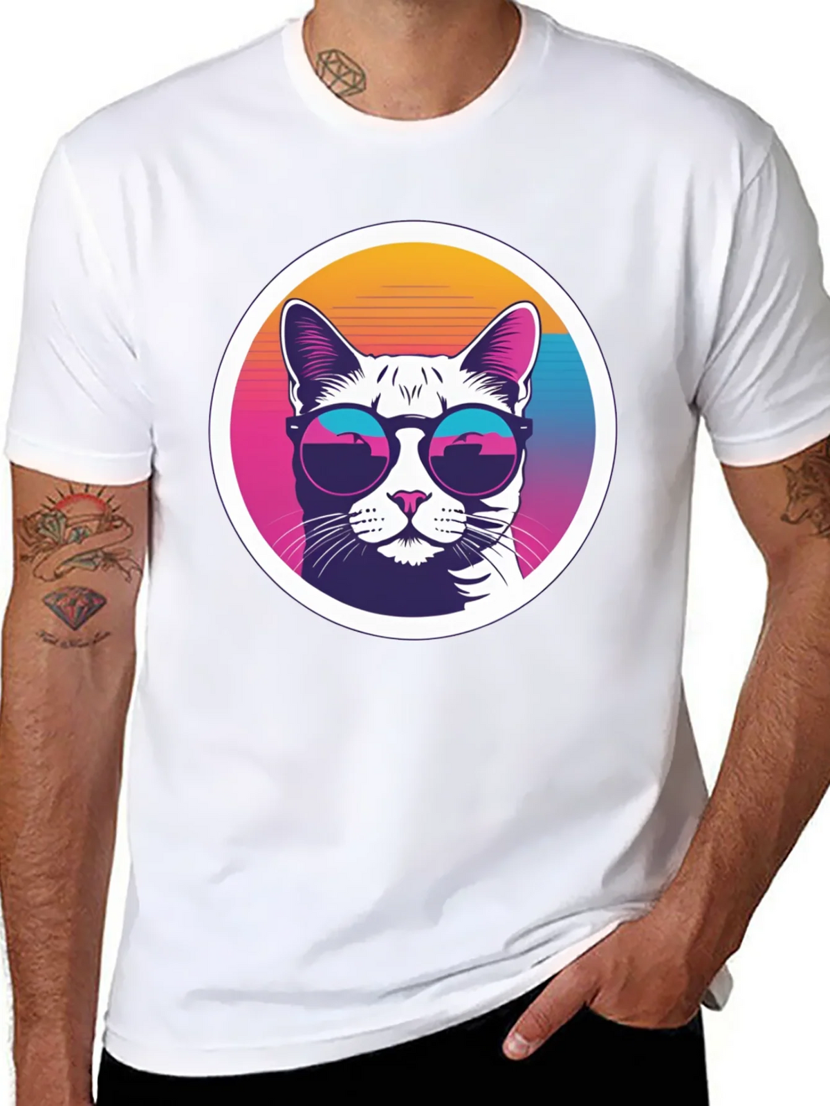 Cool Cat Tee - Retro Sunglasses Graphic T-Shirt product image 7