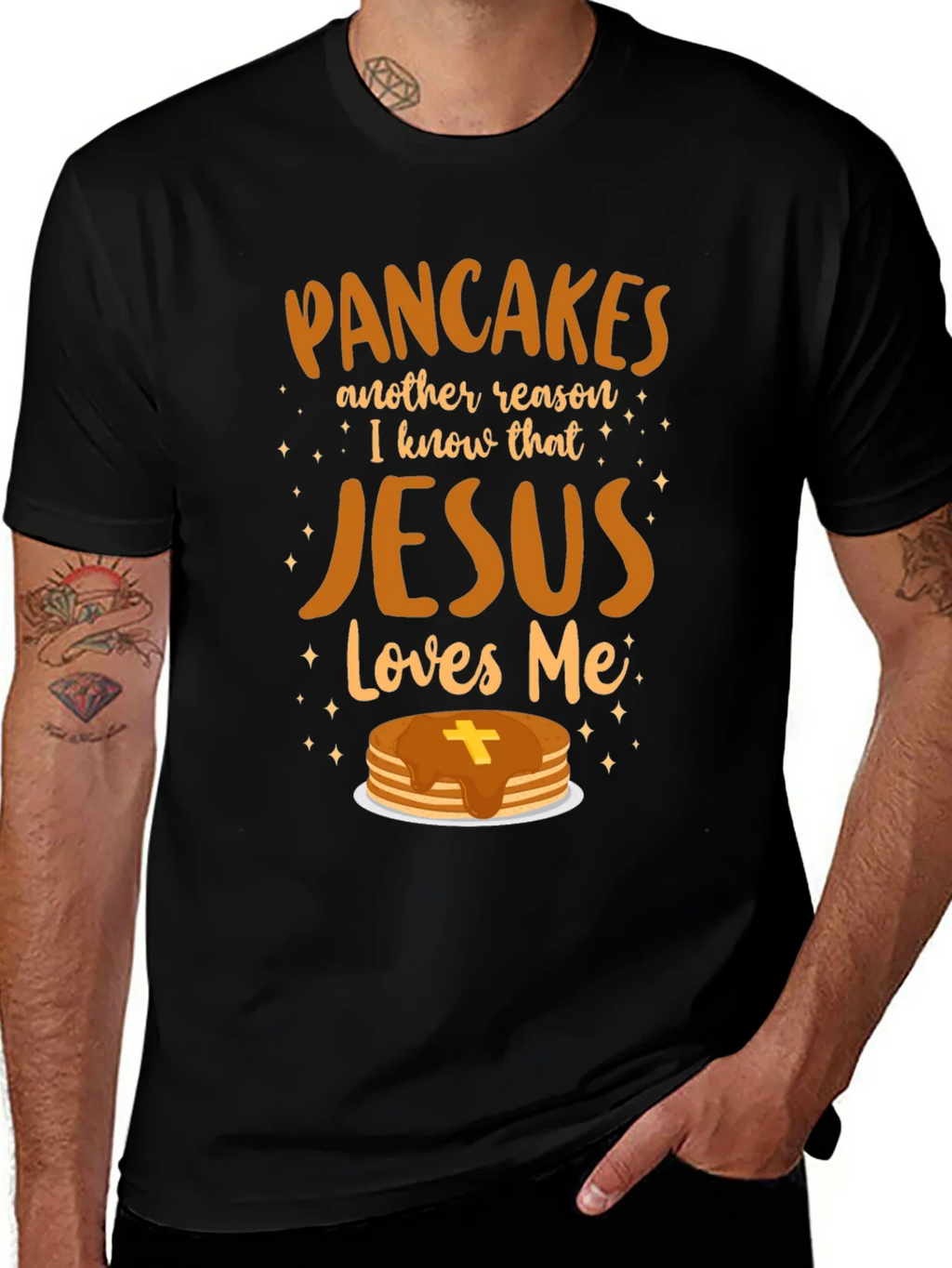 Pancakes & Jesus Graphic T-Shirt product image 1