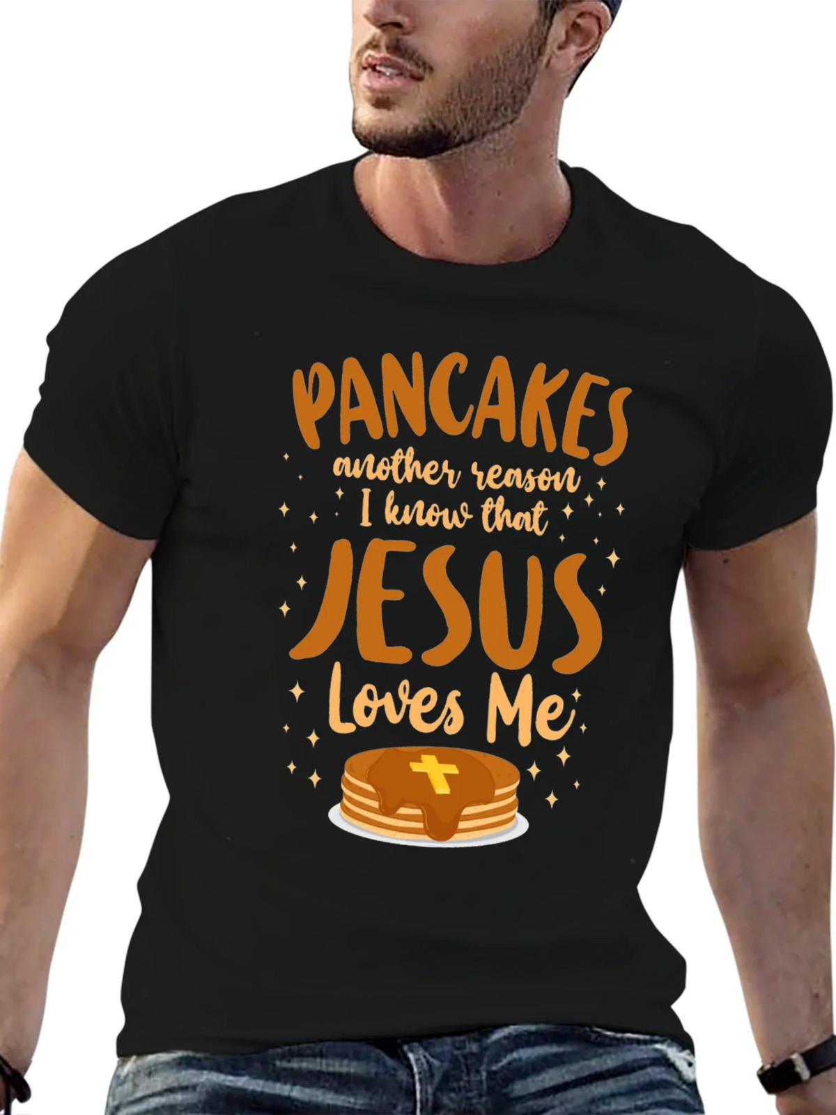Pancakes & Jesus Graphic T-Shirt product image 6