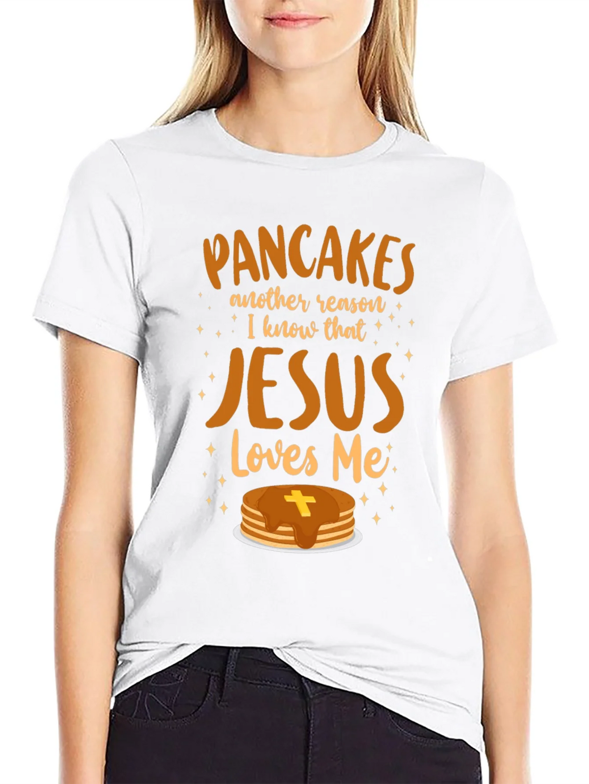 Pancakes & Jesus Graphic T-Shirt product image 8