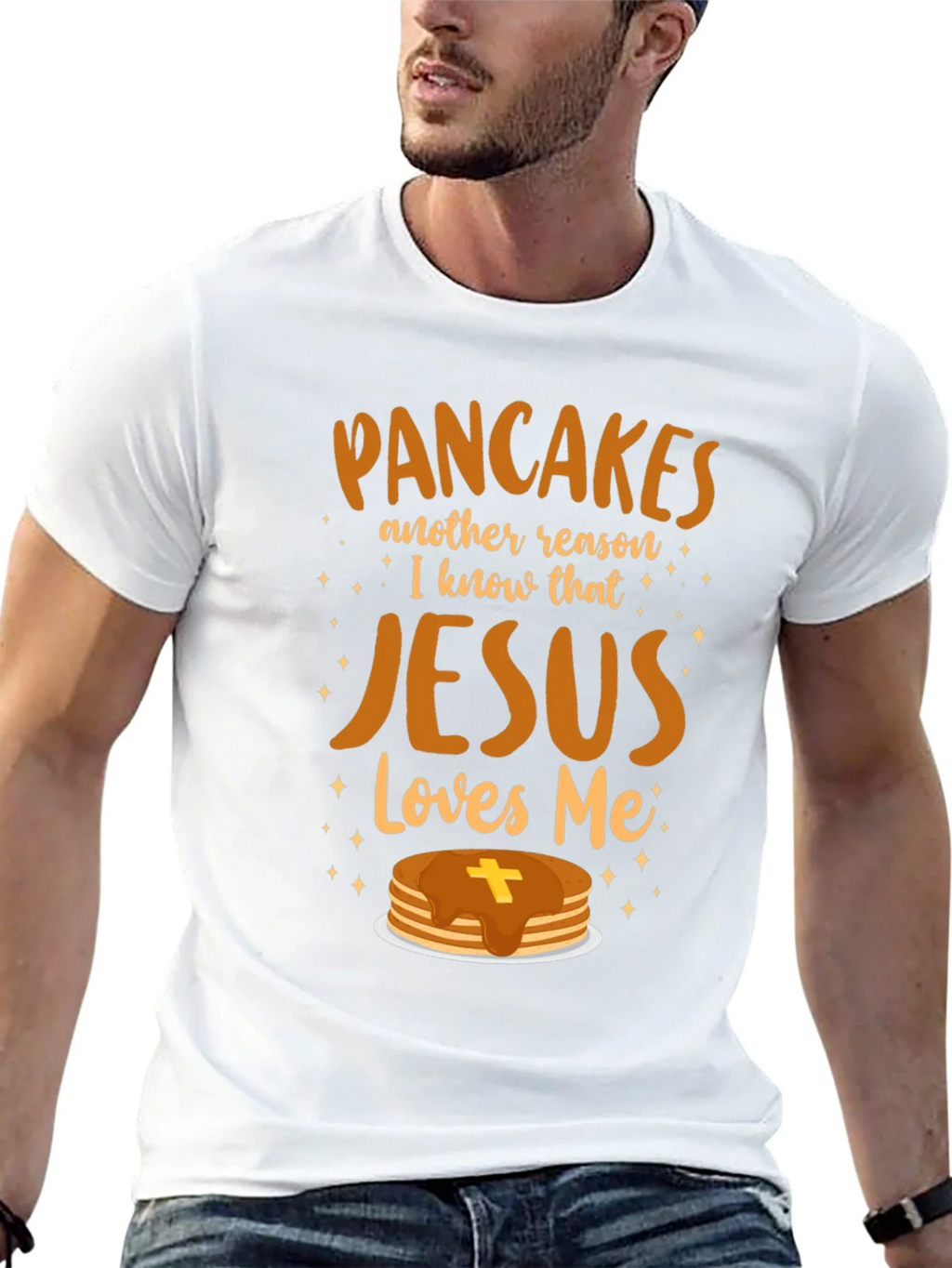 Pancakes & Jesus Graphic T-Shirt product image 12